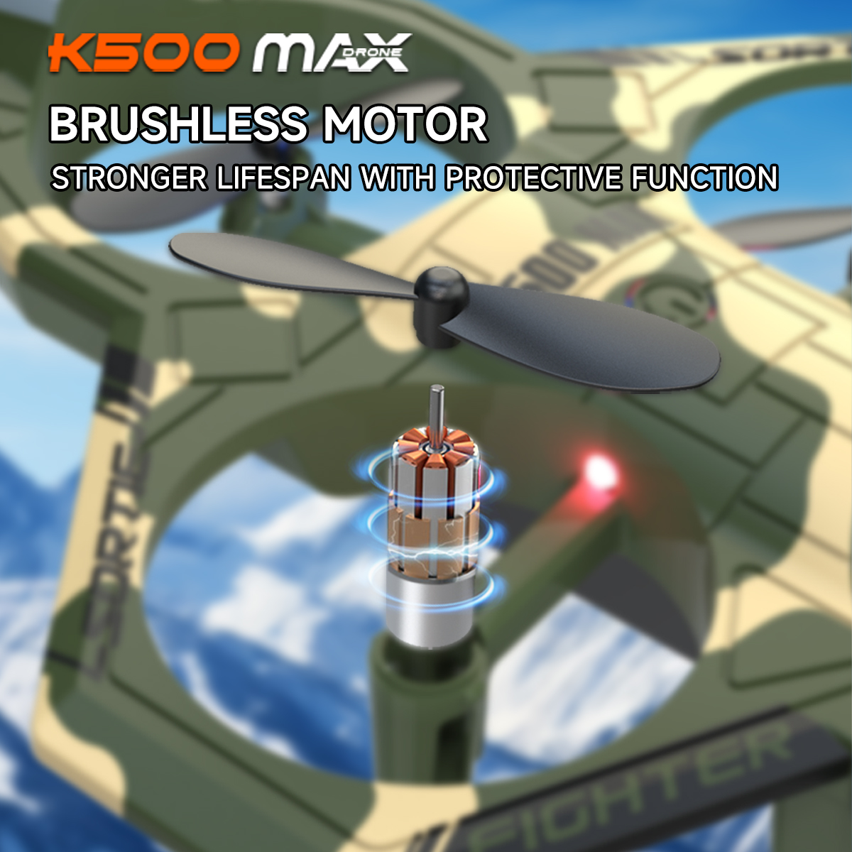 AXNEN K500 MAX RC Plane Fighte - đánh giá và giá Drone Beacon Light