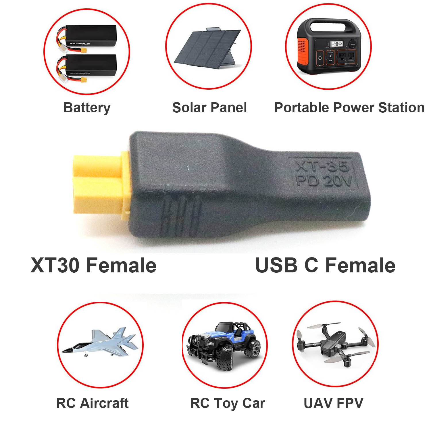 1pc USB Type C Female Input to - đánh giá và giá Drone Power Bank