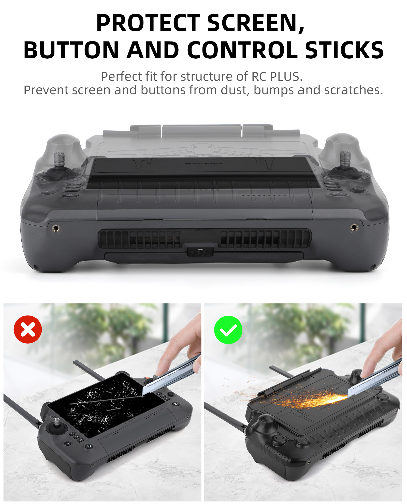 RC Plus Sun Hood Joystick Prot - đánh giá và giá Drone Sun Shade